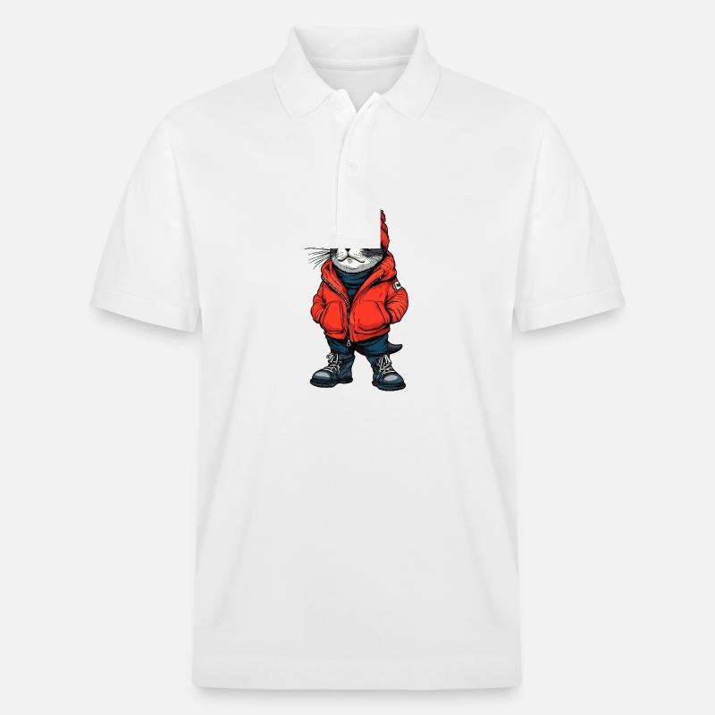 phoque animal drôle d’hiver - Polo PREPSTER bio Stanley/Stella Unisexe - blanc