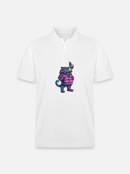 Chameleon Cool Comic - Stanley/Stella Unisex Bio-Poloshirt PREPSTER - Weiß