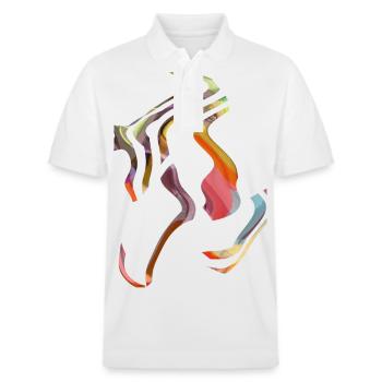 Design Soft par Eve Nord - Polo PREPSTER bio Stanley/Stella Unisexe - blanc - Devant - Roxy (174cm) & Andy (188cm)
