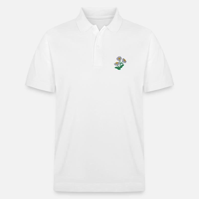 Gänseblümchen - Stanley/Stella Unisex Bio-Poloshirt PREPSTER - Weiß