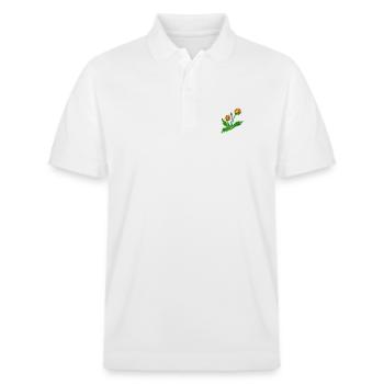 Dandelion - Stanley/Stella Unisex Bio-Poloshirt PREPSTER - Weiß - Vorne - Roxy (174cm) & Andy (188cm)