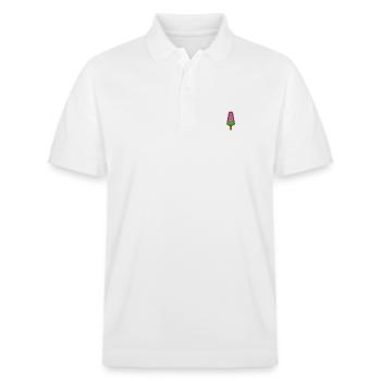 Eis am Stiel - Stanley/Stella Unisex Bio-Poloshirt PREPSTER - Weiß - Vorne - Roxy (174cm) & Andy (188cm)
