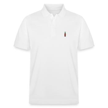 Bouteille de vin brodée - Polo PREPSTER bio Stanley/Stella Unisexe - blanc - Devant - Roxy (174cm) & Andy (188cm)
