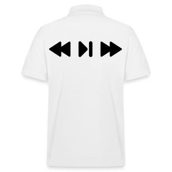 Icône du bouton Musique Lire la musique - Polo PREPSTER bio Stanley/Stella Unisexe - blanc - Dos - Andy (188cm)