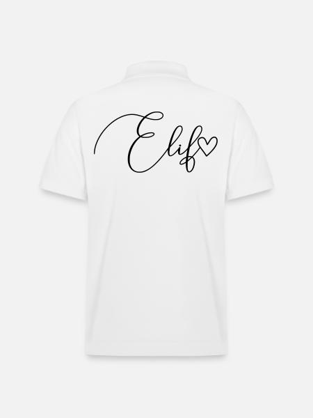 Elif Nom Prénom Fille - Polo PREPSTER bio Stanley/Stella Unisexe - blanc