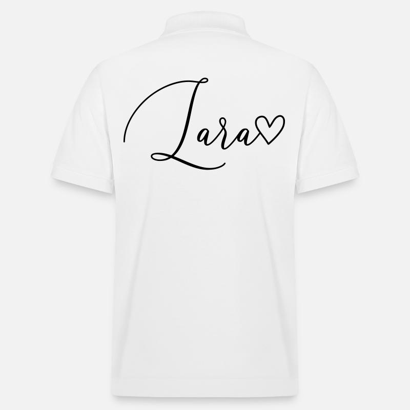 Lara Name Vorname Mädchen - Stanley/Stella Unisex Bio-Poloshirt PREPSTER - Weiß