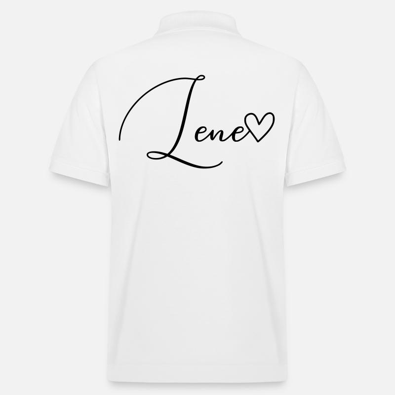Lene Name Vorname Mädchen - Stanley/Stella Unisex Bio-Poloshirt PREPSTER - Weiß