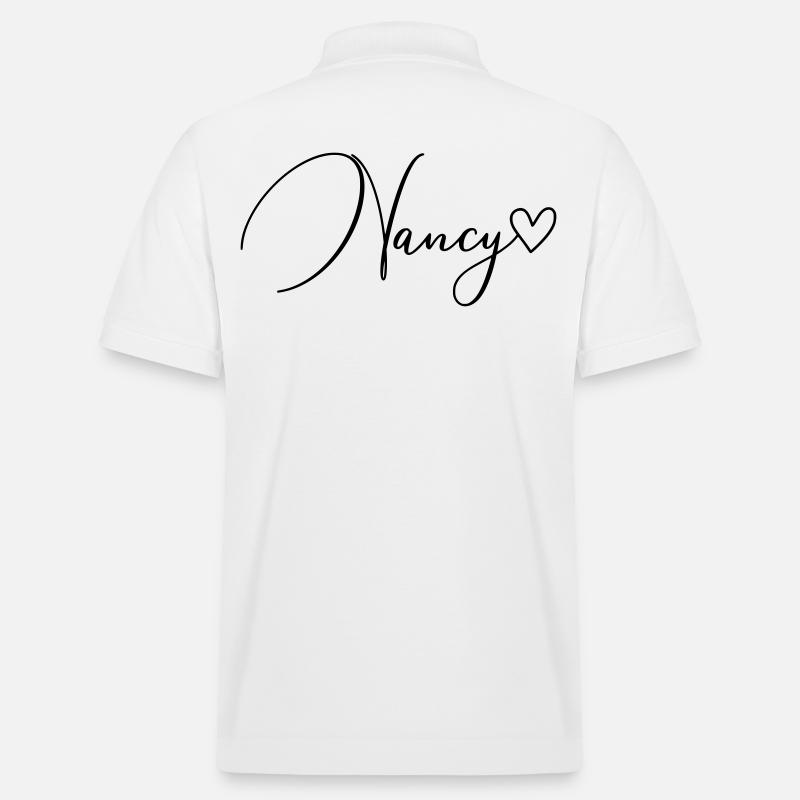 Nancy Name Vorname Mädchen - Stanley/Stella Unisex Bio-Poloshirt PREPSTER - Weiß