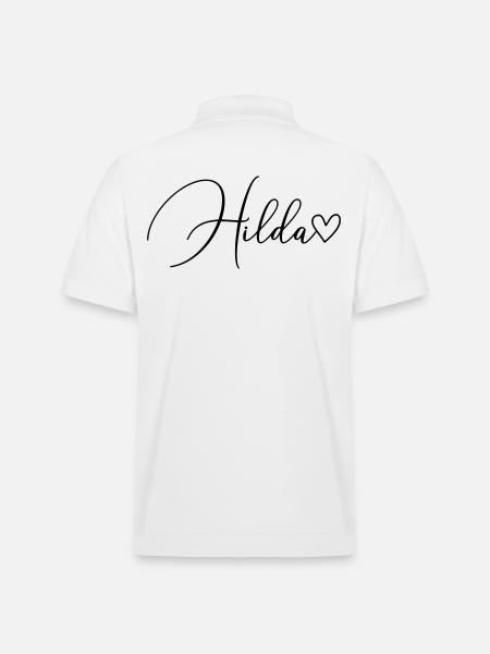 Hilda Efternavn Fornavn Pige - Stanley/Stella PREPSTER økologisk unisex poloshirt - hvid