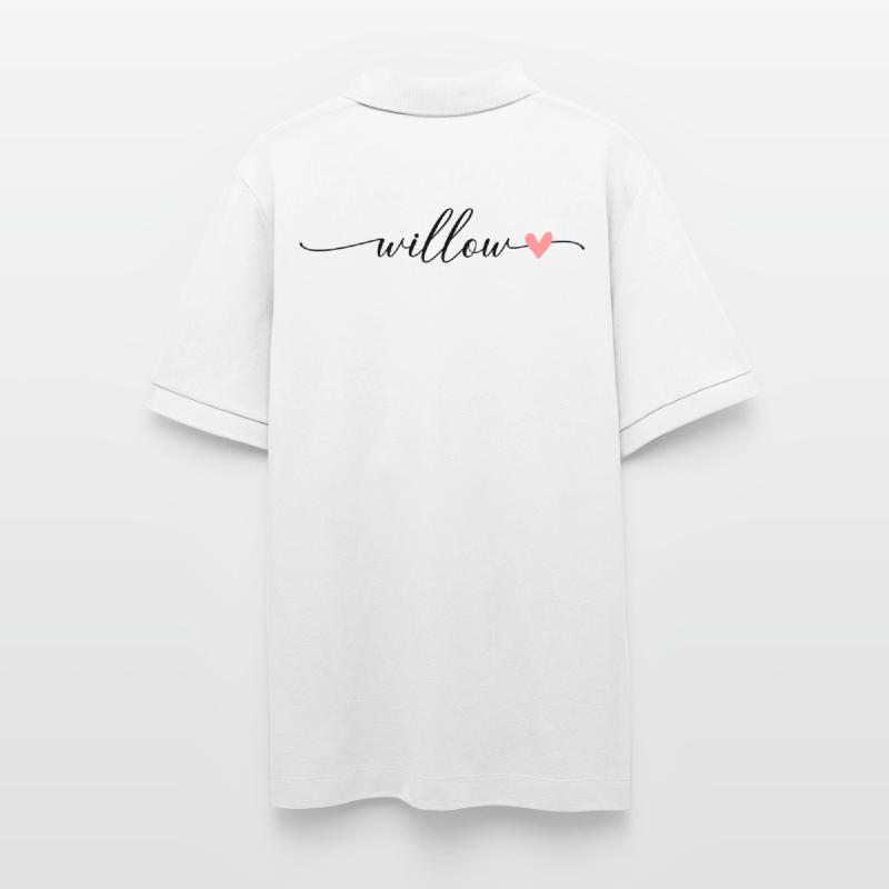 Willow Surname First name Calligraphy Script Stanley/Stella Unisex Organic Polo Shirt PREPSTER