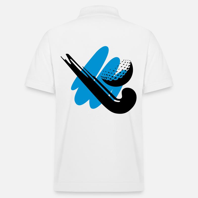 Hockeyschläger mit Ball - Stanley/Stella Unisex Bio-Poloshirt PREPSTER - Weiß