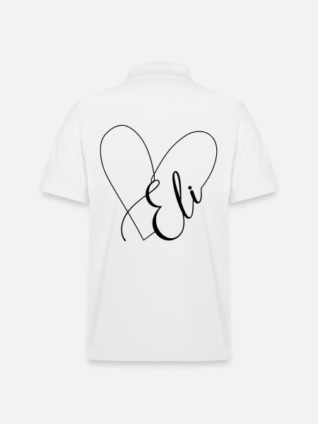 Eli Name Herzlinie - Stanley/Stella Unisex Bio-Poloshirt PREPSTER - Weiß