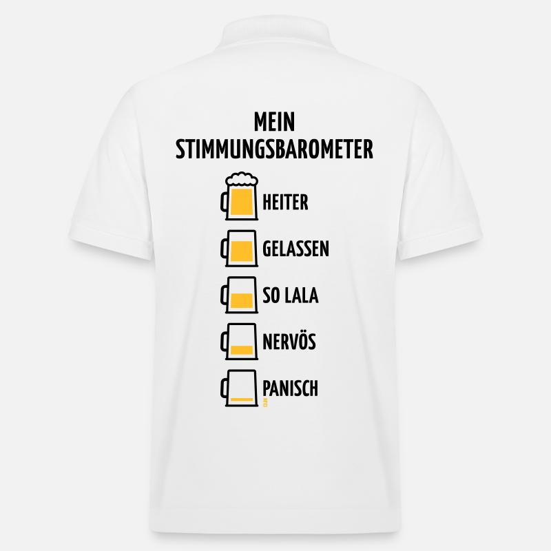 Mein Stimmungsbarometer (Bier / V1 / POS) - Stanley/Stella Unisex Bio-Poloshirt PREPSTER - Weiß