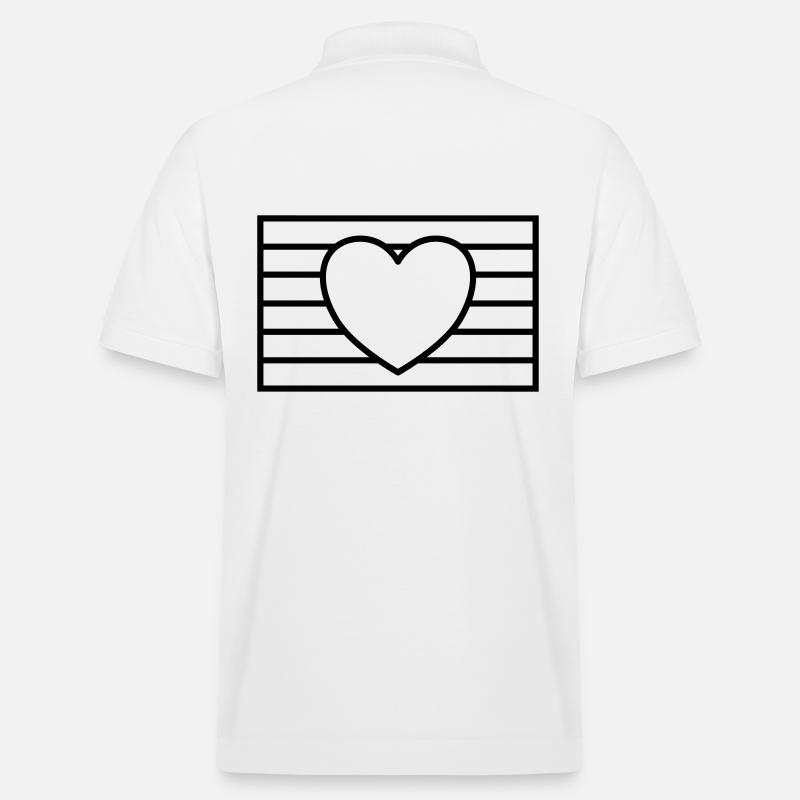 Abstrakte LGBTQ Regenbogenfahne - Stanley/Stella Unisex Bio-Poloshirt PREPSTER - Weiß