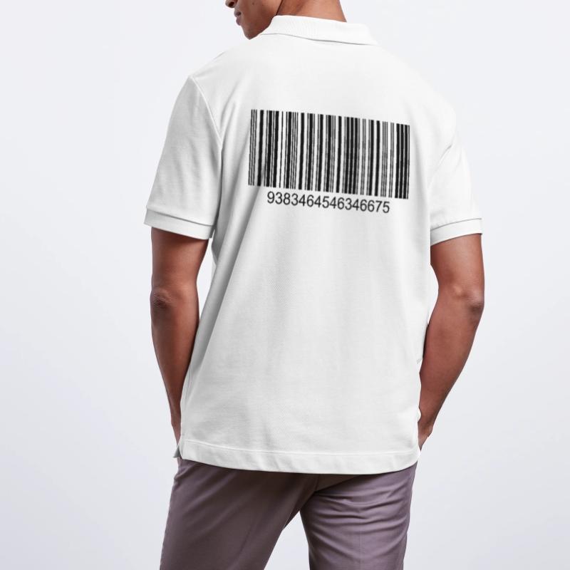 Code barres / code-barres en noir avec des chiffres Polo PREPSTER bio Stanley/Stella Unisexe