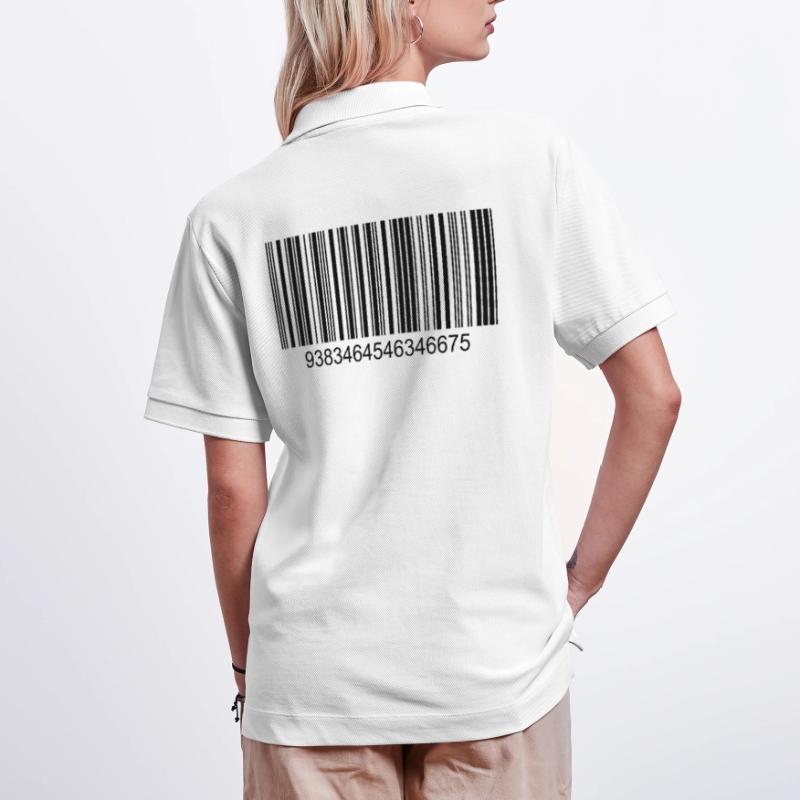 Code barres / code-barres en noir avec des chiffres Polo PREPSTER bio Stanley/Stella Unisexe