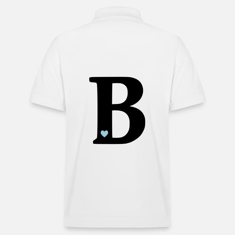 Buchstabe B Anfangsbuchstabe - Stanley/Stella Unisex Bio-Poloshirt PREPSTER - Weiß