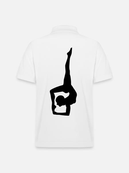 Dynamic yoga silhouette - Stanley/Stella Unisex Organic Polo Shirt PREPSTER - white