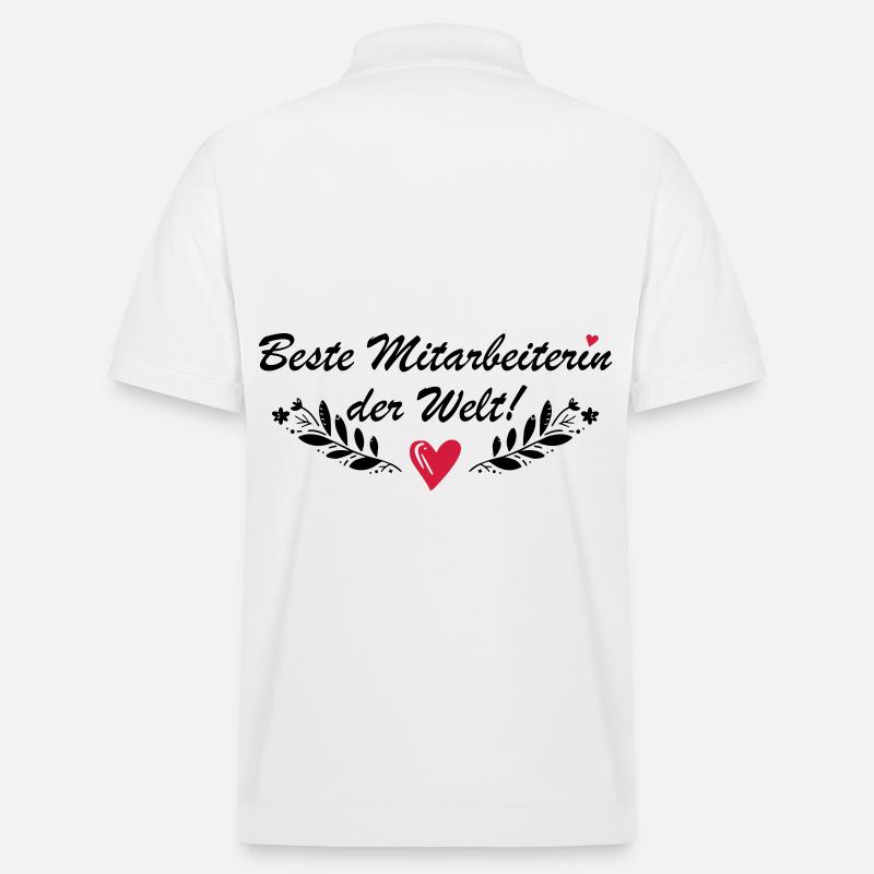 Beste Mitarbeiterin der Welt - Stanley/Stella Unisex Bio-Poloshirt PREPSTER - Weiß