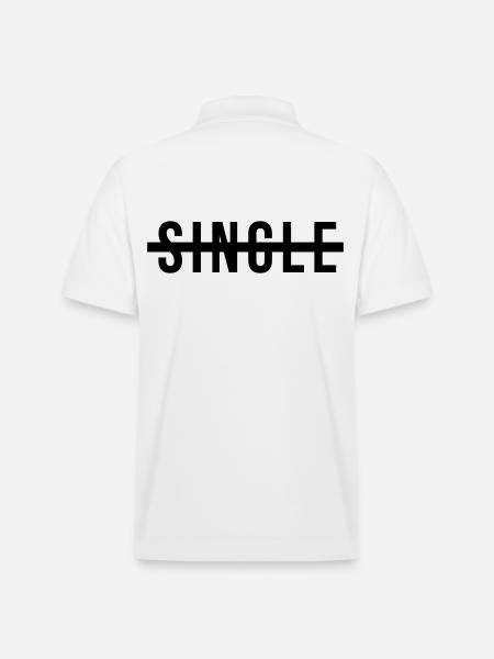 No longer single - Stanley/Stella Unisex Organic Polo Shirt PREPSTER - white