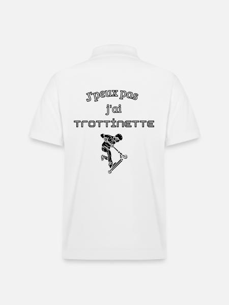J'peux pas j'ai trottinette - Polo PREPSTER bio Stanley/Stella Unisexe - blanc