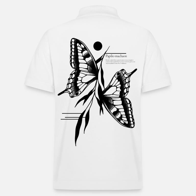 Schwalbenschwanz Schmetterling - Stanley/Stella Unisex Bio-Poloshirt PREPSTER - Weiß