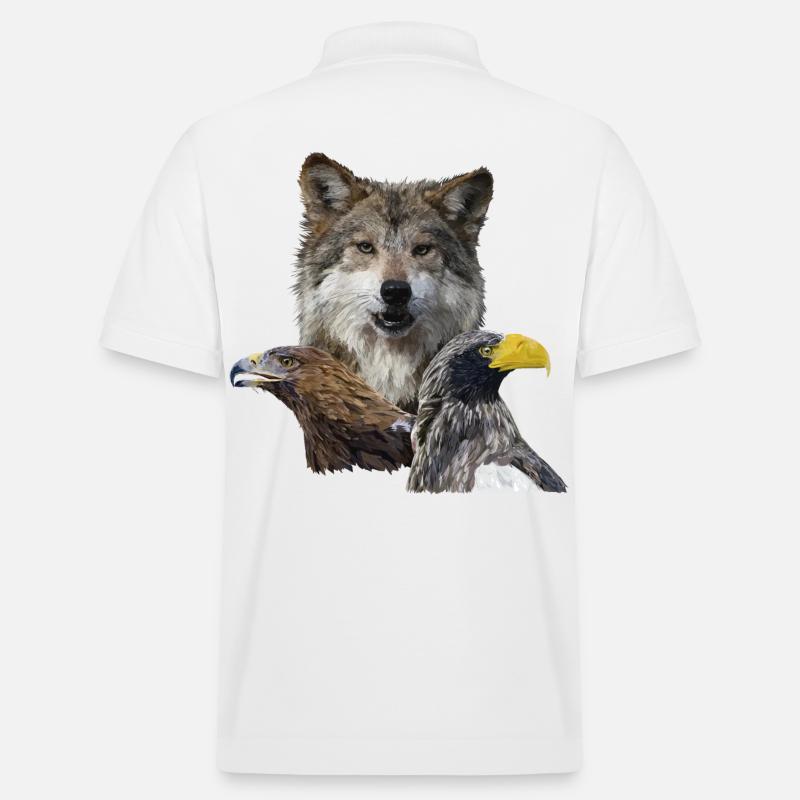 Wolf und Adler - Stanley/Stella Unisex Bio-Poloshirt PREPSTER - Weiß