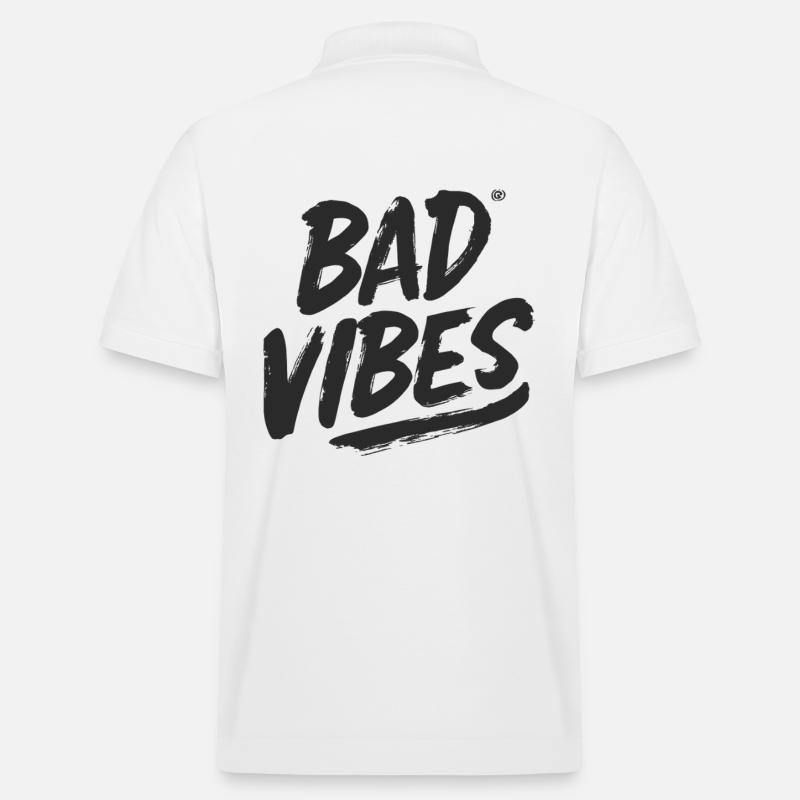 Bad Vibes Black - Stanley/Stella Unisex Bio-Poloshirt PREPSTER - Weiß