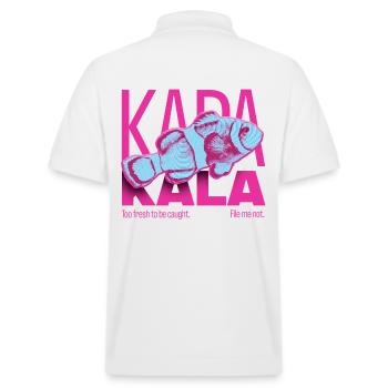 Vollständige Kunst KapaKala Fischdesign - Stanley/Stella Unisex Bio-Poloshirt PREPSTER - Weiß - Hinten - Andy (188cm)