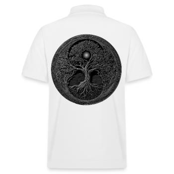Wikinger Medaille walhalla - Stanley/Stella Unisex Bio-Poloshirt PREPSTER - Weiß - Hinten - Andy (188cm)