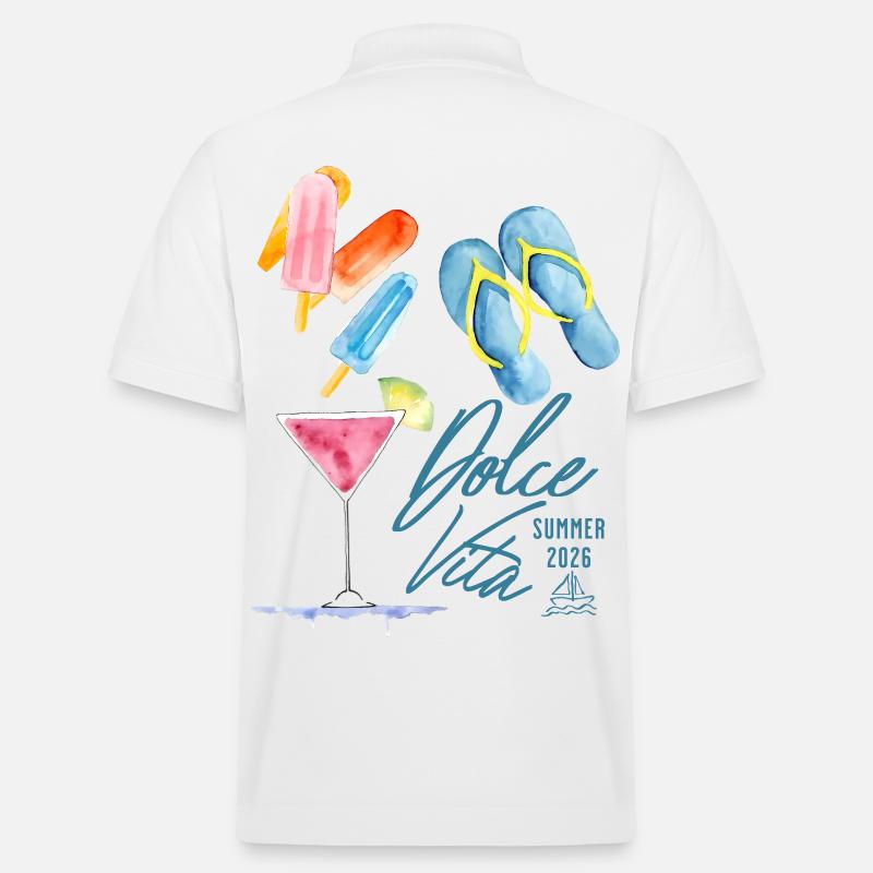 Dolce Vita Sommer 2026 - Stanley/Stella Unisex Bio-Poloshirt PREPSTER - Weiß