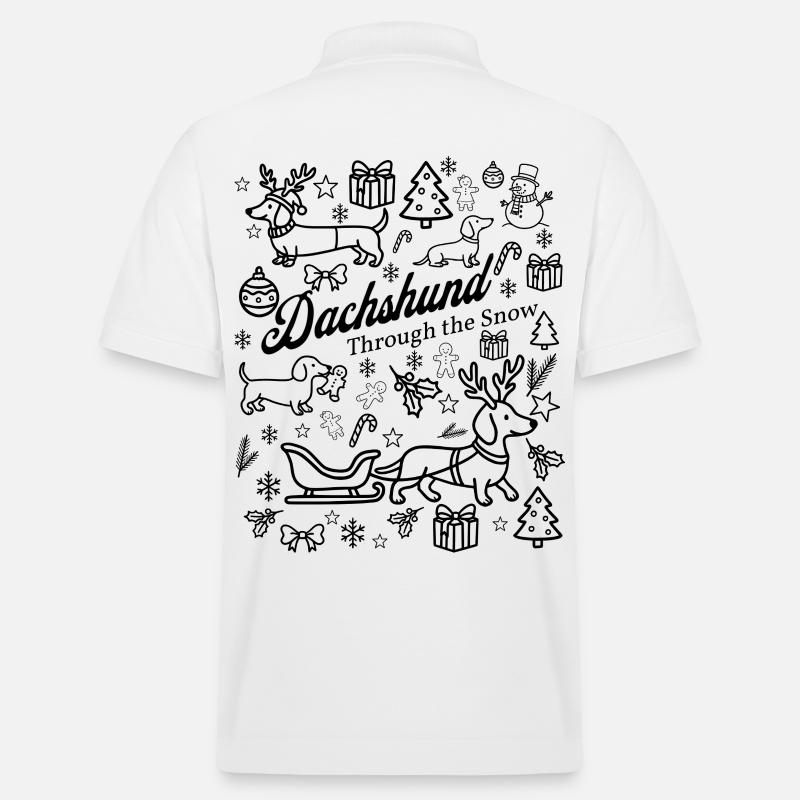 Conception de la neige teckel - Polo PREPSTER bio Stanley/Stella Unisexe - blanc