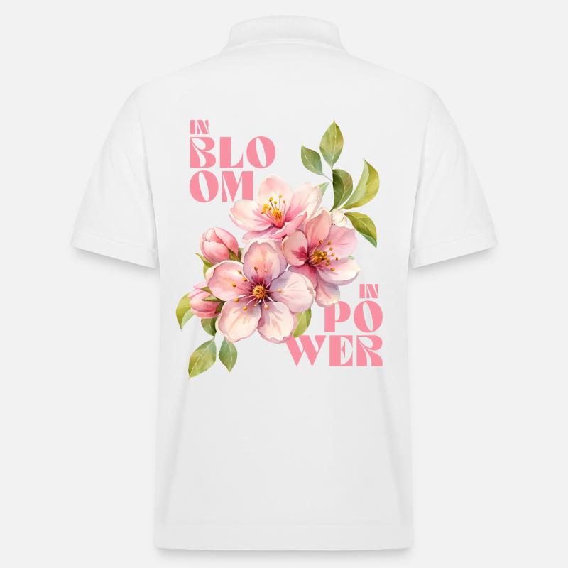 IN BLOOM - IN POWER - Stanley/Stella Unisex Bio-Poloshirt PREPSTER - Weiß