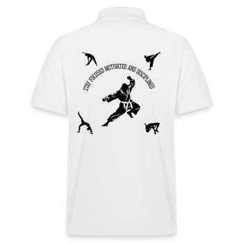 Fitness Combat - Stanley/Stella Unisex Organic Polo Shirt PREPSTER - white - Back - Andy (188cm)