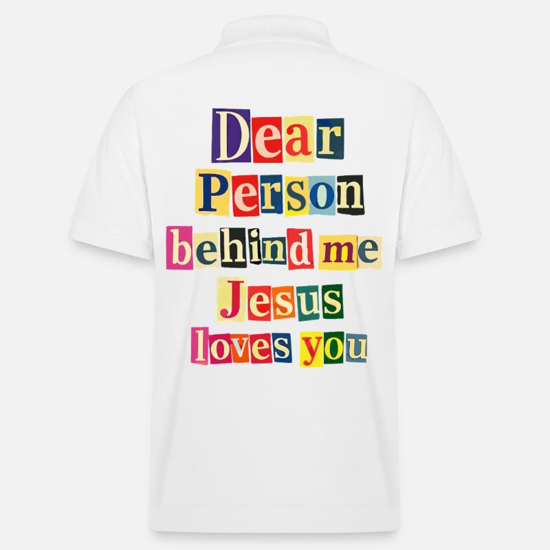 Jesus liebt dich positive Botschaft - Stanley/Stella Unisex Bio-Poloshirt PREPSTER - Weiß