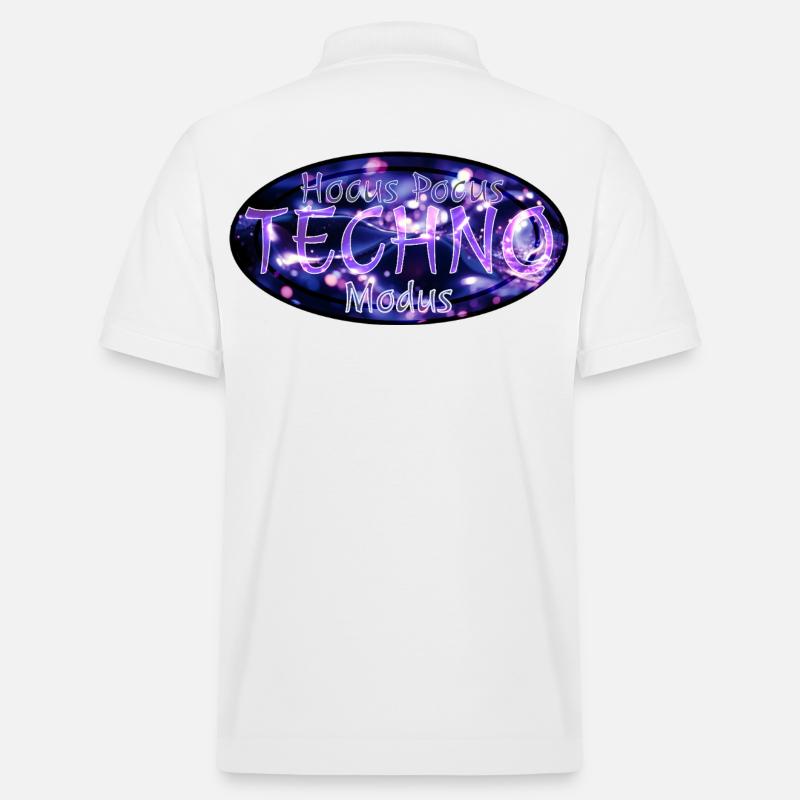 Hocus Pocus Techno Mode - Stanley/Stella Unisex Organic Polo Shirt PREPSTER - white