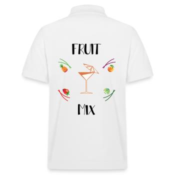 fruit mix - Stanley/Stella Unisex Organic Polo Shirt PREPSTER - white - Back - Andy (188cm)