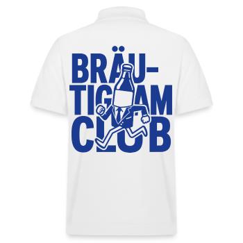 Bräutigam Club - Stanley/Stella Unisex Bio-Poloshirt PREPSTER - Weiß - Hinten - Andy (188cm)