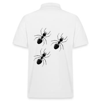 Ameise Ameisen Insekten Insekt Schädlinge Natur - Stanley/Stella Unisex Bio-Poloshirt PREPSTER - Weiß - Hinten - Andy (188cm)