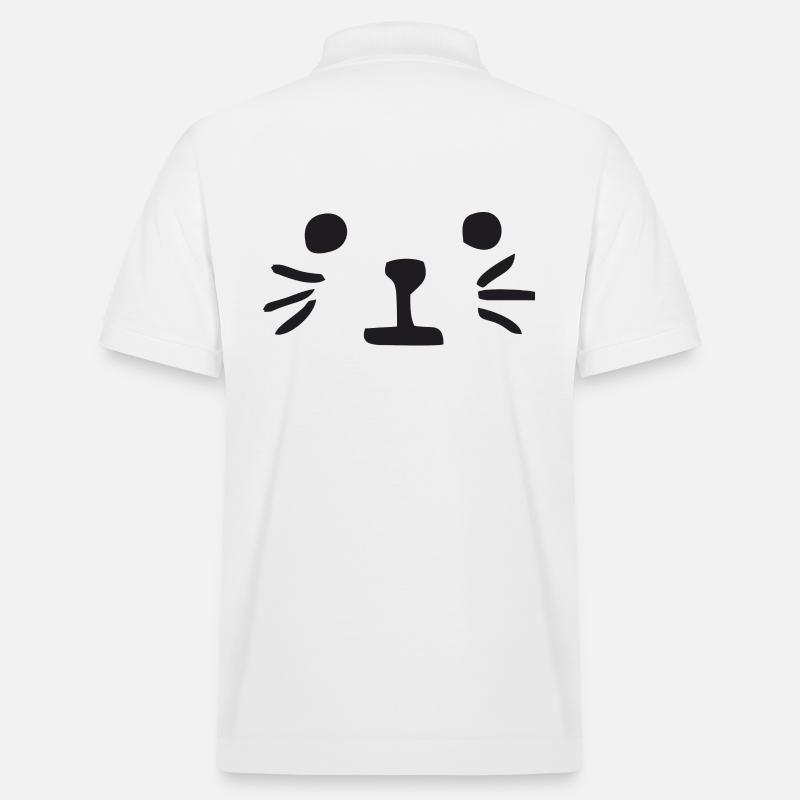 Katze - Stanley/Stella Unisex Bio-Poloshirt PREPSTER - Weiß