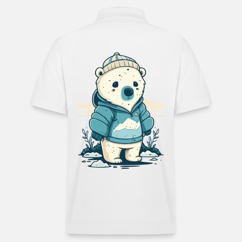 Einsamer kleiner Eisbär - Stanley/Stella Unisex Bio-Poloshirt PREPSTER - Weiß