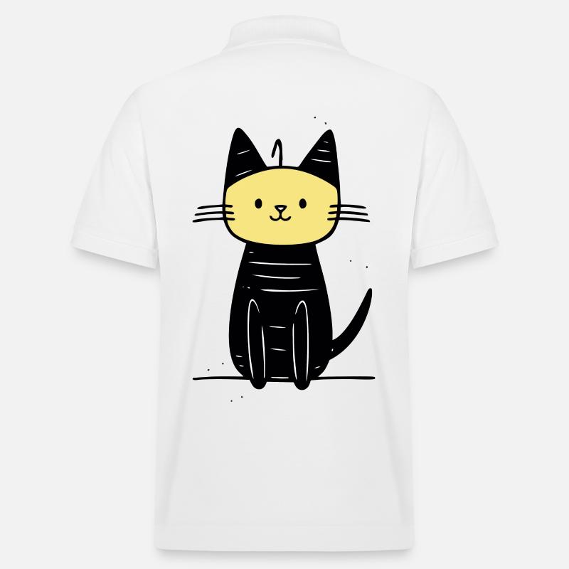 chat mignon - Polo PREPSTER bio Stanley/Stella Unisexe - blanc