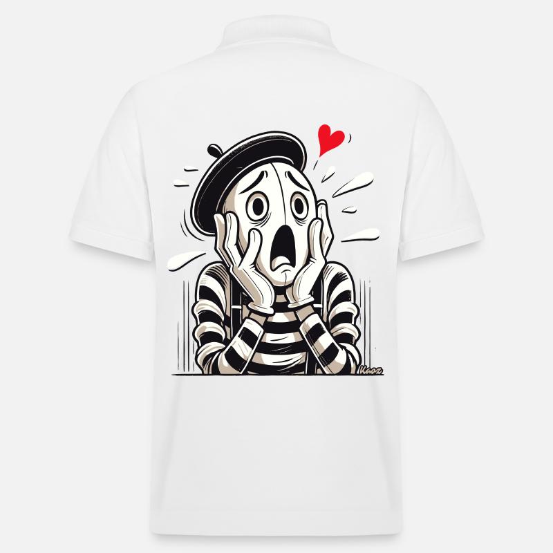 Dramatischer Pantomime – Liebe oder Verzweiflung? - Stanley/Stella Unisex Bio-Poloshirt PREPSTER - Weiß