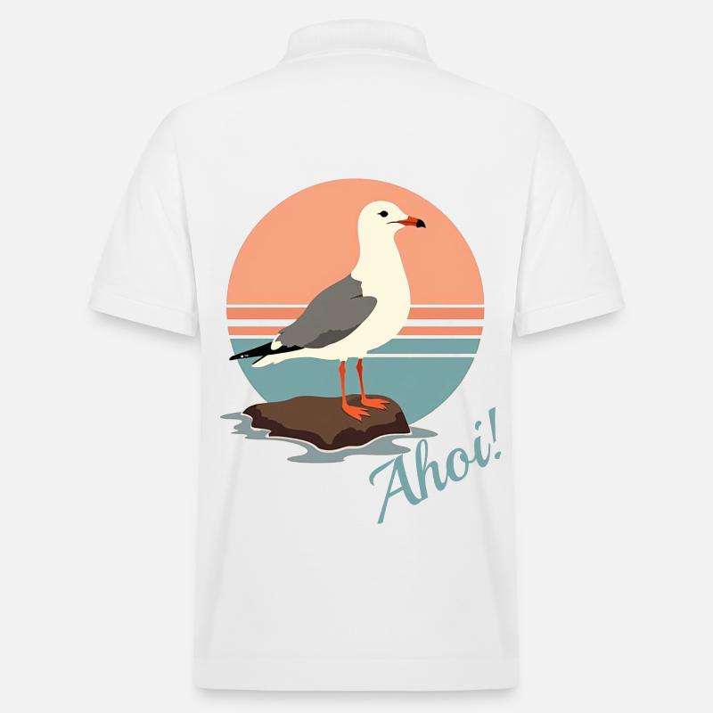 Möwe Ahoi - Stanley/Stella Unisex Bio-Poloshirt PREPSTER - Weiß