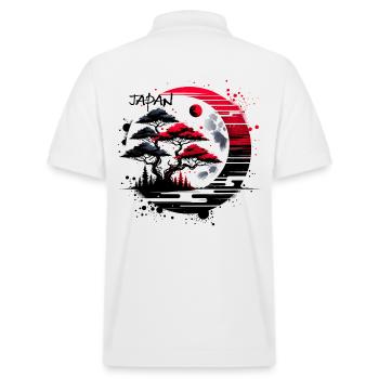 Japan Landschaft Mond - Stanley/Stella Unisex Bio-Poloshirt PREPSTER - Weiß - Hinten - Andy (188cm)
