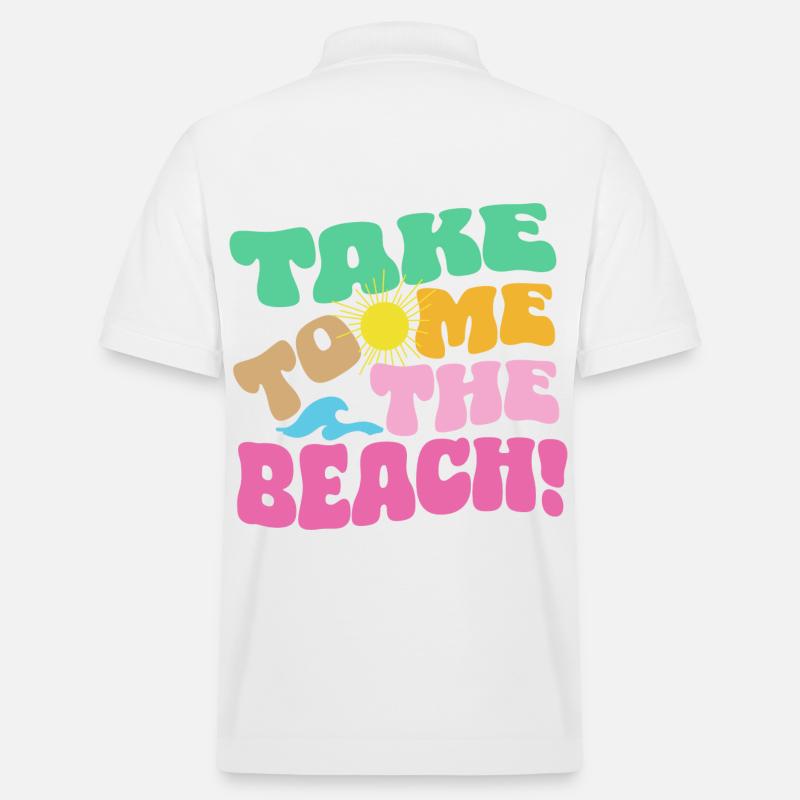 Emmenez-moi à la plage - Polo PREPSTER bio Stanley/Stella Unisexe - blanc