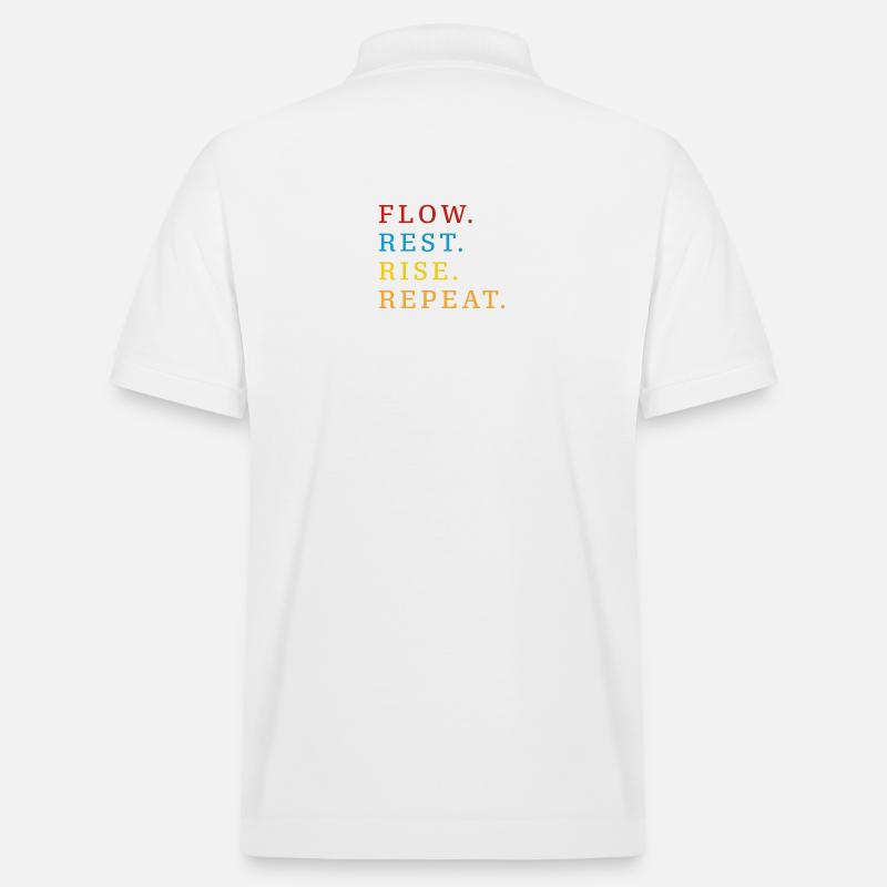Flow Rest Rise Repeat - Stanley/Stella Unisex Bio-Poloshirt PREPSTER - Weiß