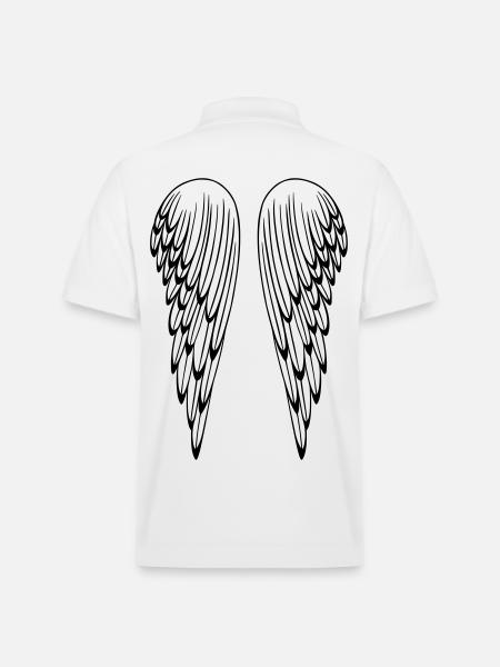 Engel vinger, vogter engel, vinger. - Stanley/Stella PREPSTER økologisk unisex poloshirt - hvid