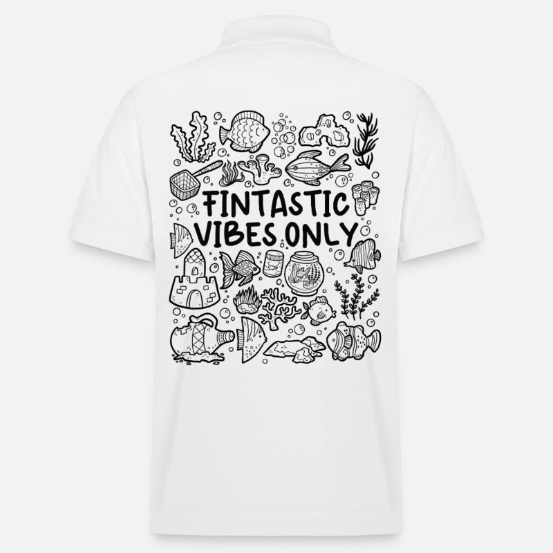 Fintastic Vibes Only – Aquarium - Polo PREPSTER bio Stanley/Stella Unisexe - blanc