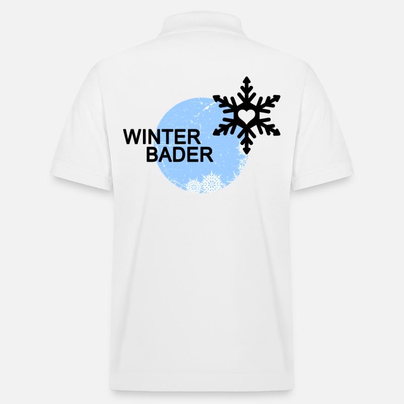 Winterbader Eisbader Winterschwimmen - Stanley/Stella Unisex Bio-Poloshirt PREPSTER - Weiß